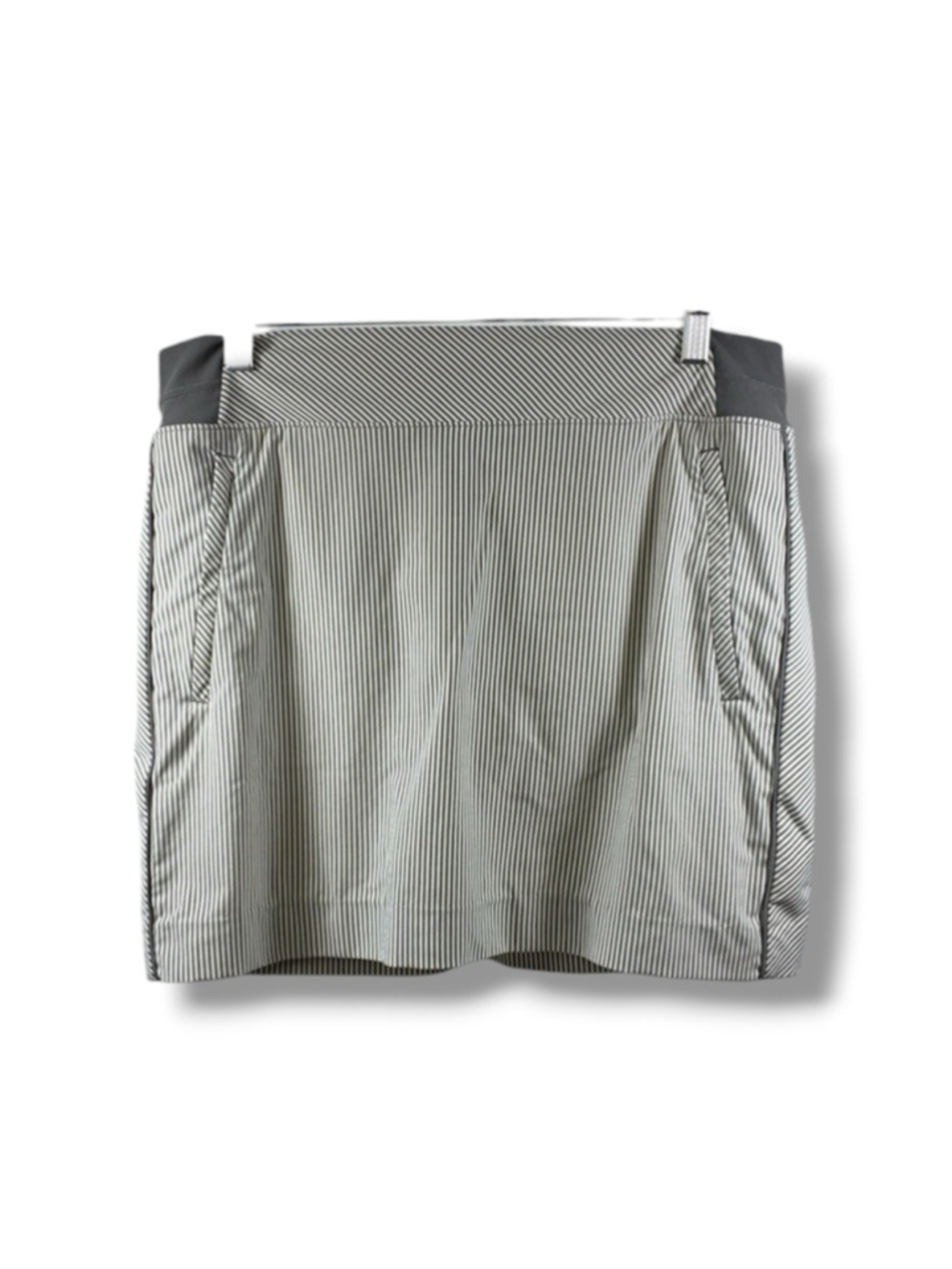 Athleta Mini Skort Size in Striped White Gray Size 12